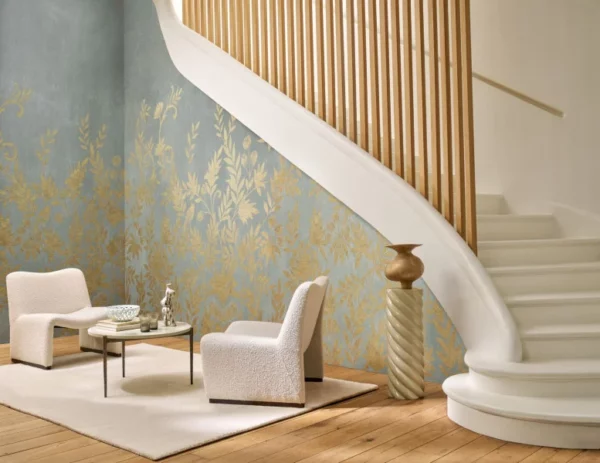 Jardin De Diane Wallpanel - Lichen / Doré from