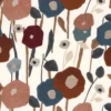 multicolour botanical embroideried fabric from Casamance