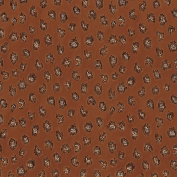 Daim Fabric - Terracotta by red spotted embroideried fabric from Casamance