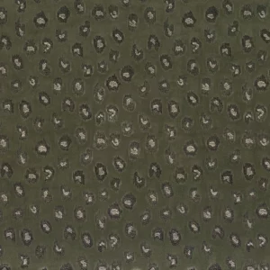 green spotted embroideried fabric from Casamance