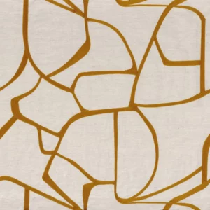 orange contemporary embroideried fabric from Casamance