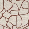 red contemporary embroideried fabric from Casamance