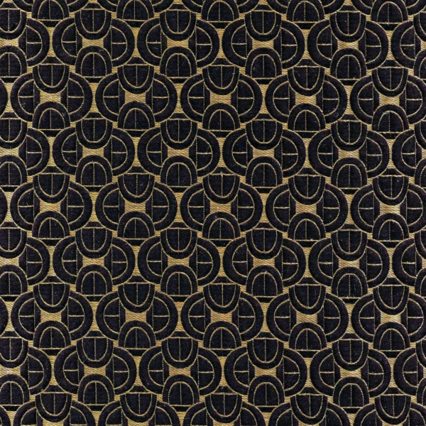 Serlio Fabric - Noir by black-grey misc jacquard fabric from Casamance
