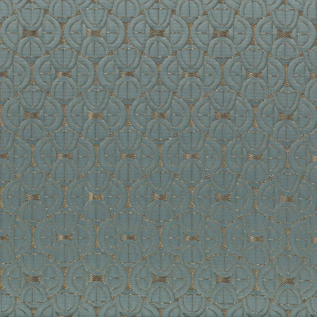 Serlio Fabric - Bleu Nordique by blue misc jacquard fabric from Casamance