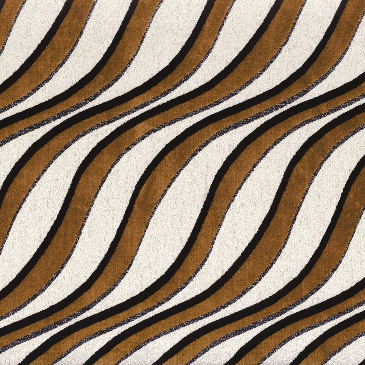 Moretta Fabric - Marron by brown misc velvet-chenille fabric from Casamance