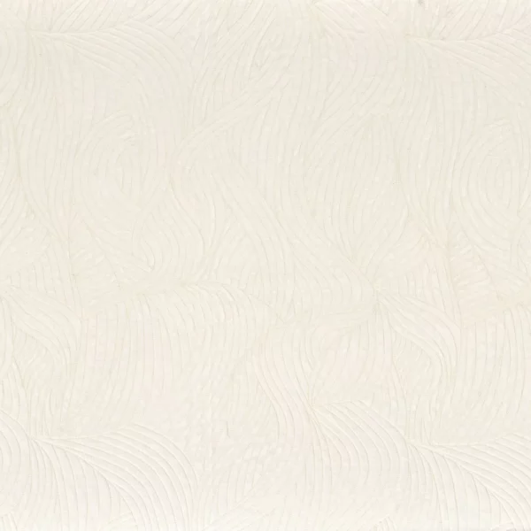Naviglio Fabric - Blanc Optique by white contemporary embroideried fabric from Casamance