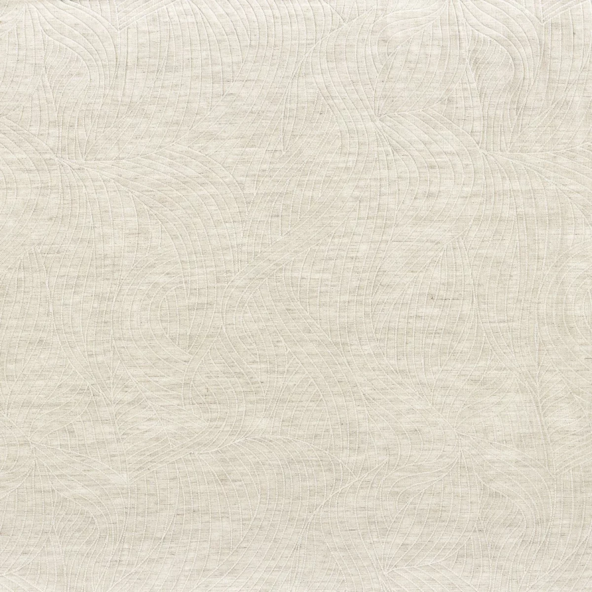 Naviglio Fabric - Ivoire by white contemporary embroideried fabric from Casamance