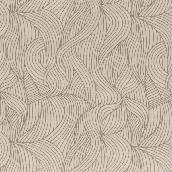 Naviglio Fabric - Marron Glace by neutral contemporary embroideried fabric from Casamance