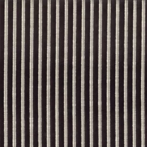 black-grey striped velvet-chenille fabric from Casamance