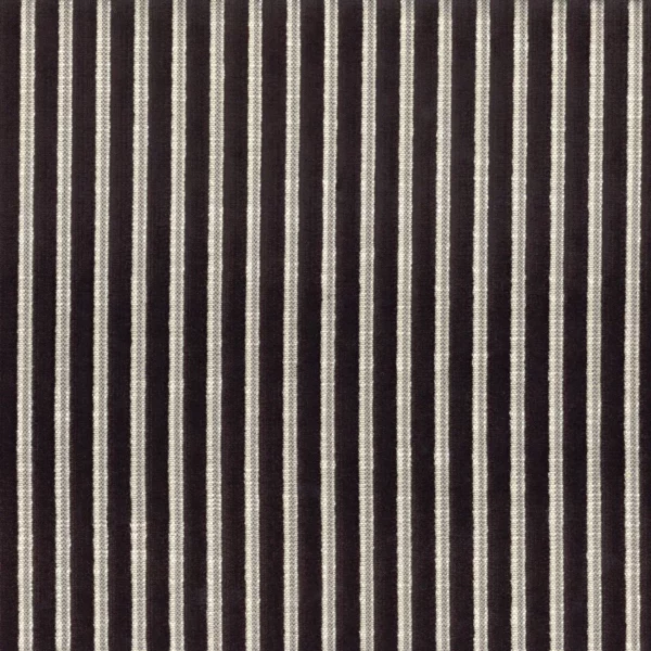 Zebu Fabric - Noir by black-grey striped velvet-chenille fabric from Casamance