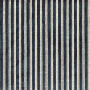 blue striped velvet-chenille fabric from Casamance