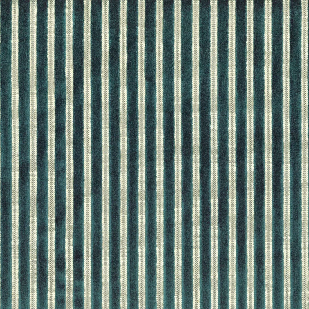 Zebu Fabric - Topaze by blue striped velvet-chenille fabric from Casamance