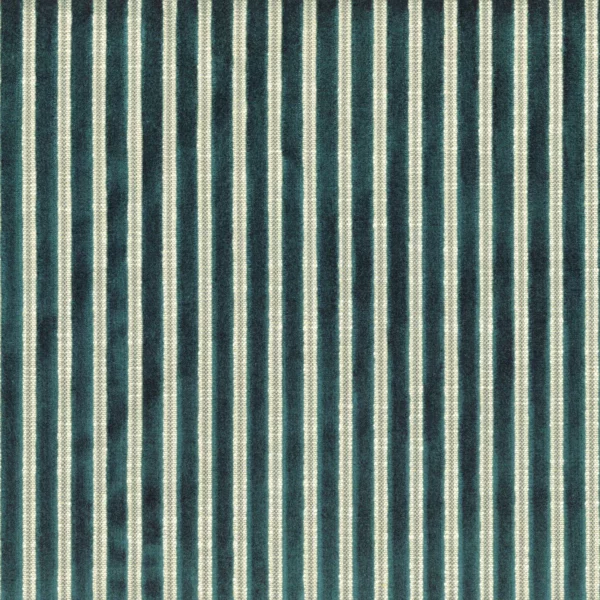 Zebu Fabric - Topaze by blue striped velvet-chenille fabric from Casamance