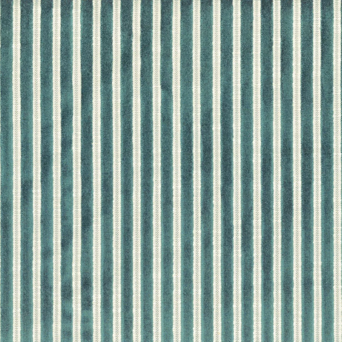 blue striped velvet-chenille fabric from Casamance