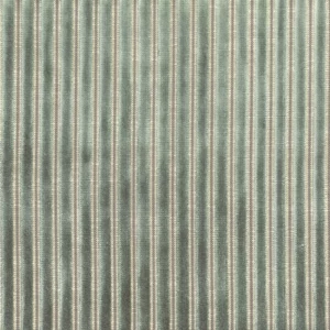 blue striped velvet-chenille fabric from Casamance