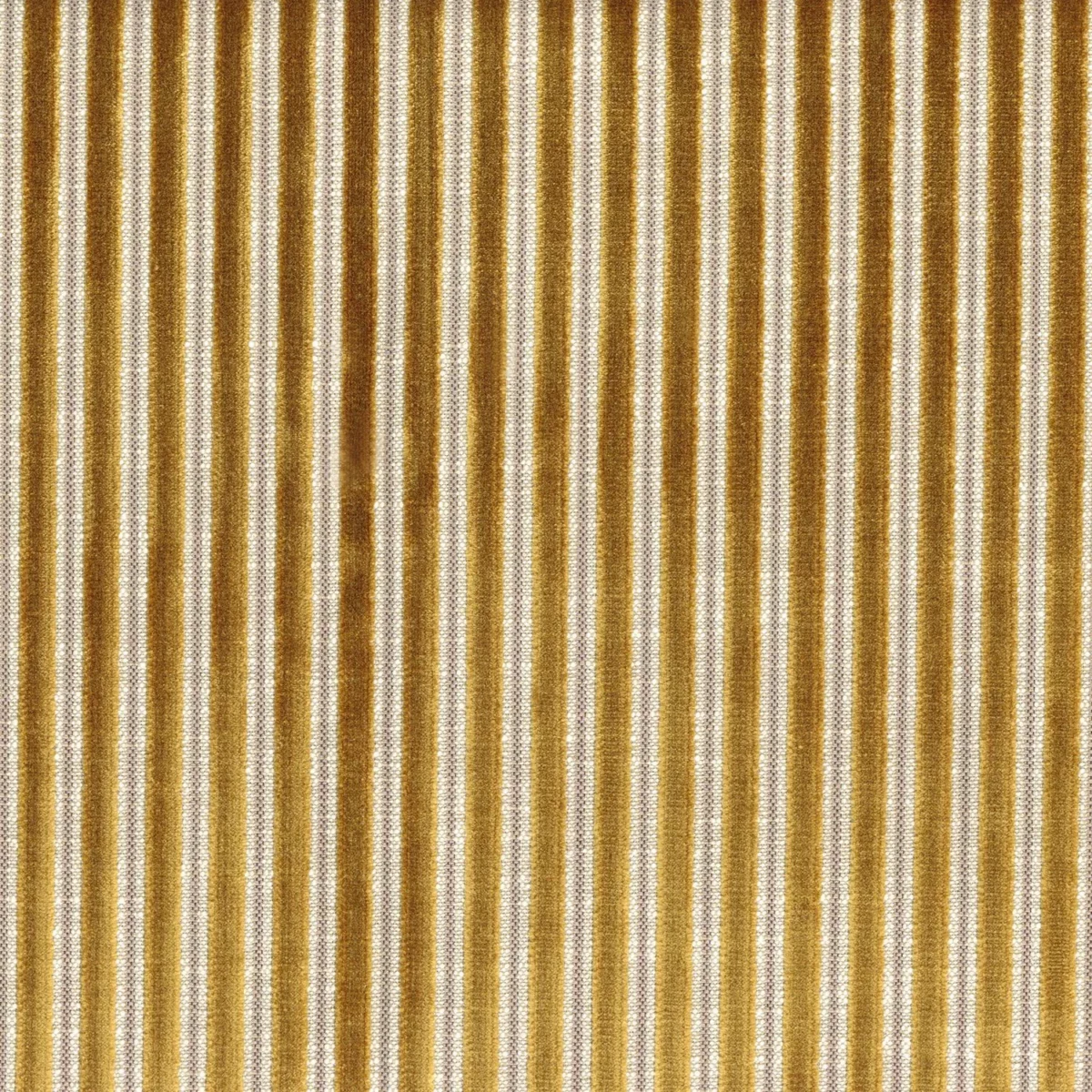 yellow striped velvet-chenille fabric from Casamance