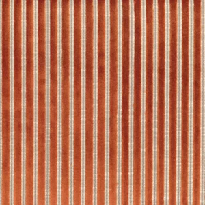 orange striped velvet-chenille fabric from Casamance