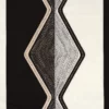 black-grey geometric embroideried fabric from Casamance