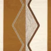 yellow geometric embroideried fabric from Casamance