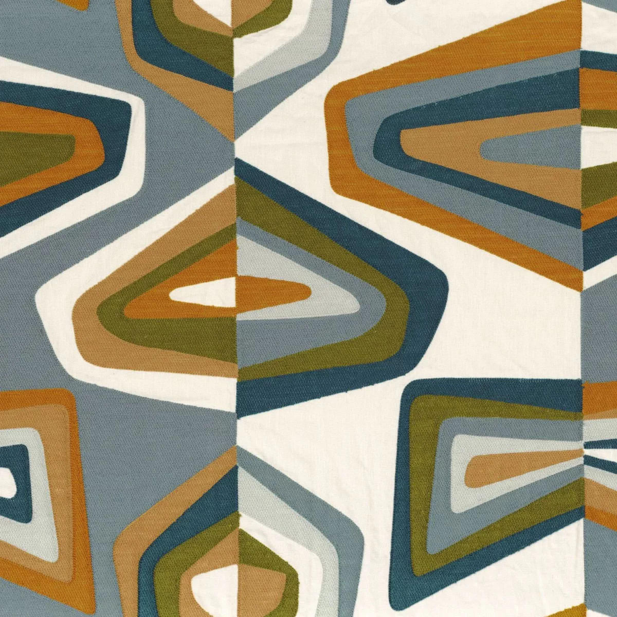 West Dream Fabric - Celadon Olive by blue misc velvet-chenille fabric from Casamance
