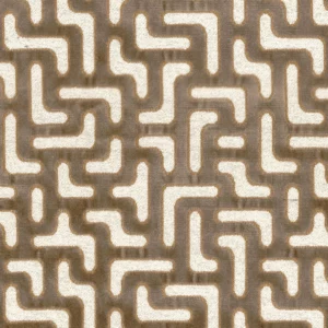 neutral geometric jacquard fabric from Casamance