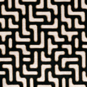 black-grey geometric jacquard fabric from Casamance