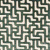 green geometric jacquard fabric from Casamance