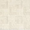 white geometric jacquard fabric from Casamance