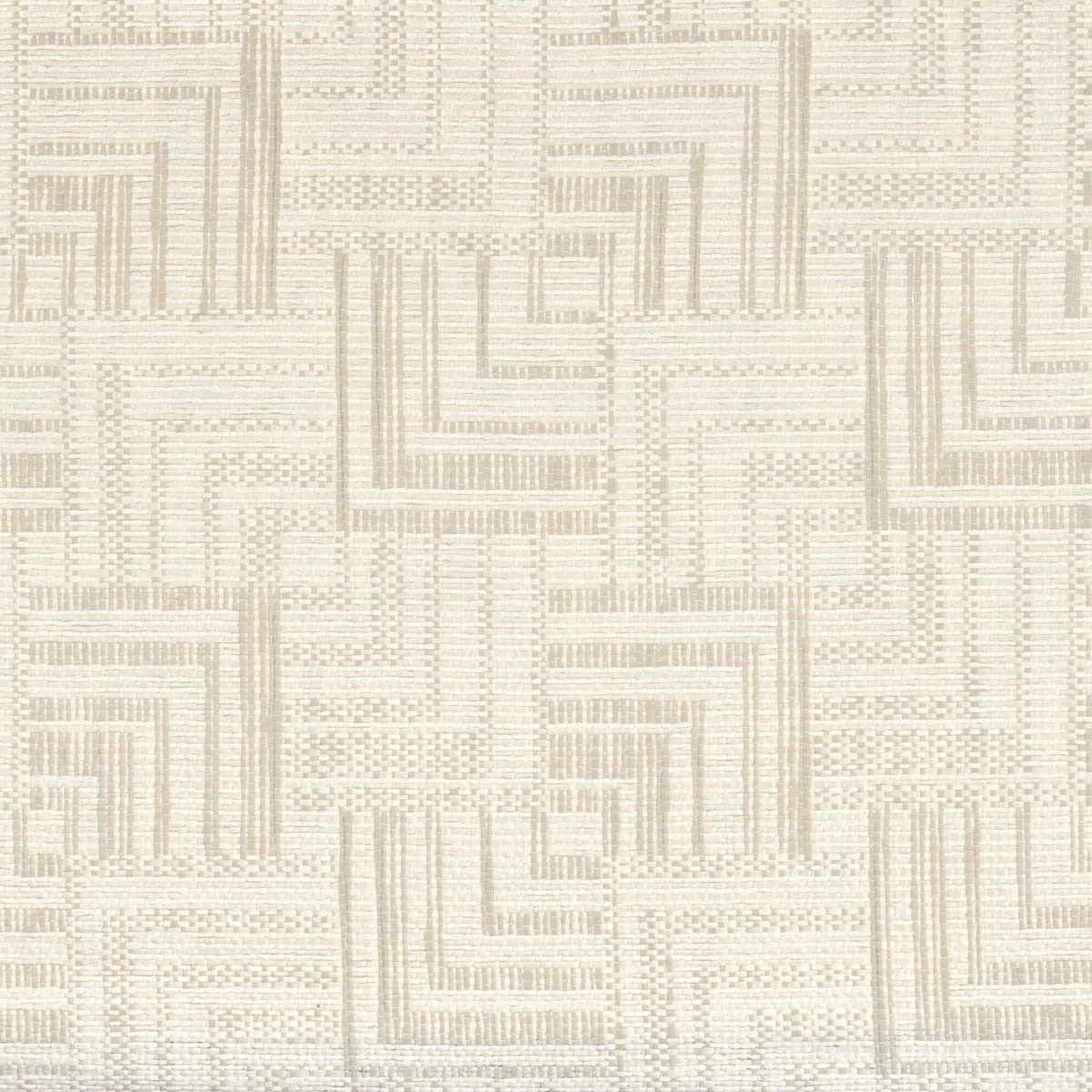 Papago Fabric - Ivoire by white geometric jacquard fabric from Casamance