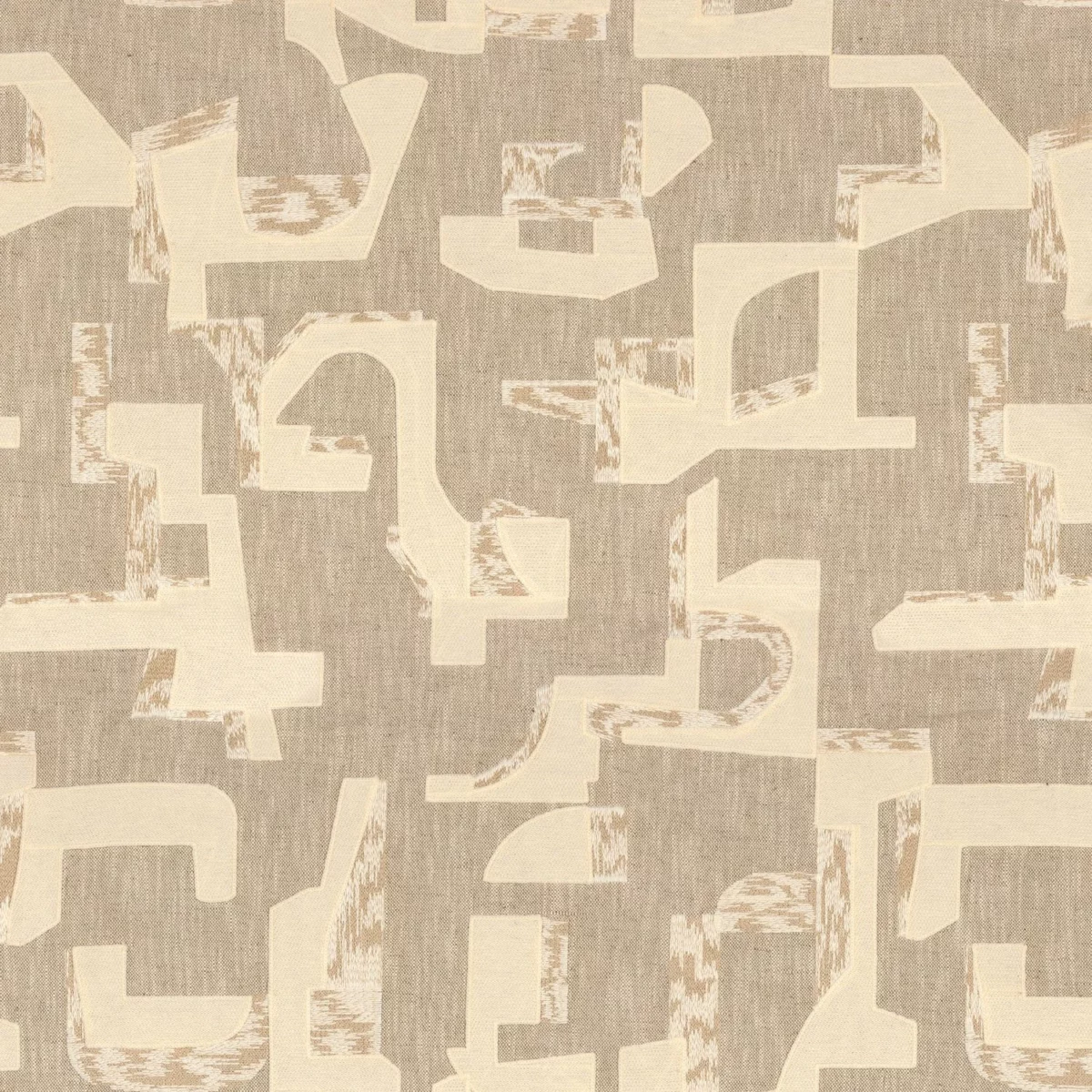 Colorado Fabric - Naturel by neutral misc embroideried fabric from Casamance