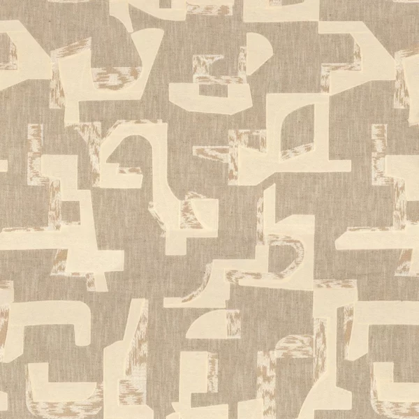 neutral misc embroideried fabric from Casamance