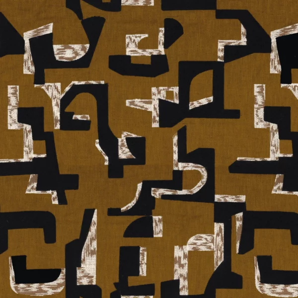 brown misc embroideried fabric from Casamance
