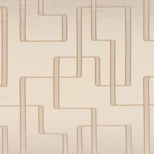 neutral geometric jacquard fabric from Casamance