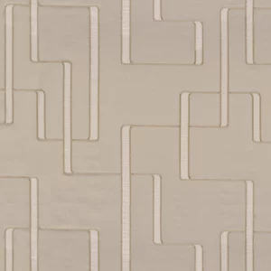 neutral geometric jacquard fabric from Casamance