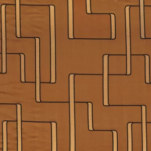 orange geometric jacquard fabric from Casamance