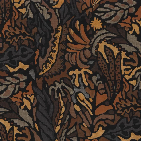 black-grey contemporary cotton fabric from Casamance