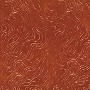 orange contemporary velvet-chenille fabric from Casamance