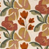 multicolour botanical embroideried fabric from Casamance