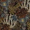 multicolour botanical embroideried fabric from Casamance