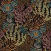 multicolour botanical embroideried fabric from Casamance
