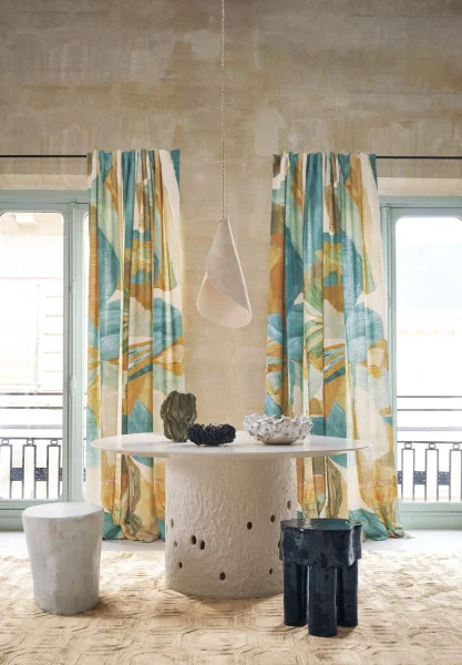 Douceur Ardente Fabric - Bleu Persan Ambre by Douceur Ardente Fabric - Bleu Persan Ambre from