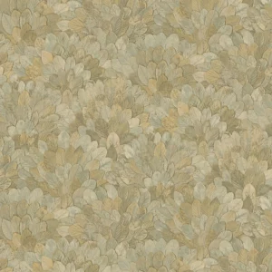 green botanical wallpaper from casamance