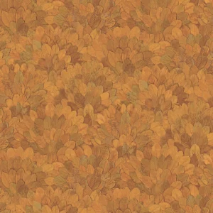 orange botanical wallpaper from casamance