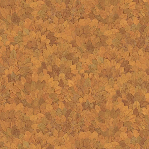 Feijoa Wallpaper - Safran by orange botanical wallpaper from casamance