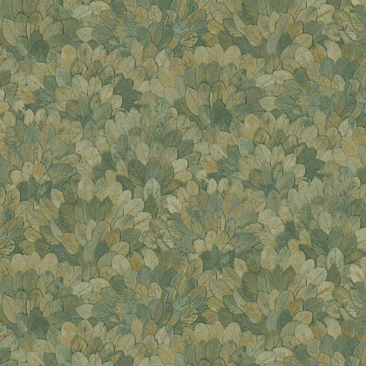 green botanical wallpaper from casamance