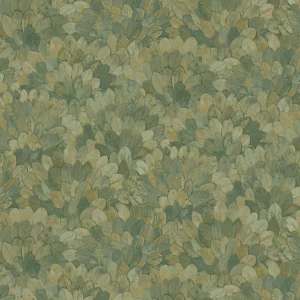 green botanical wallpaper from casamance