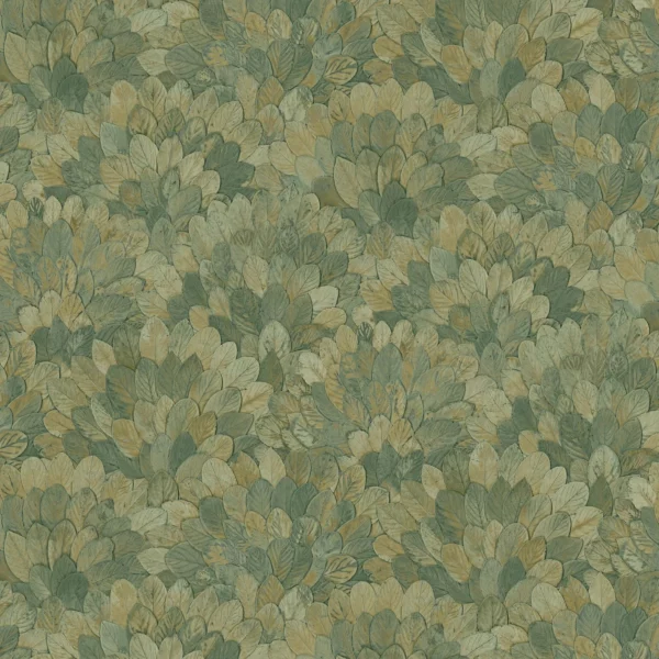 Feijoa Wallpaper - Cyprès by green botanical wallpaper from casamance