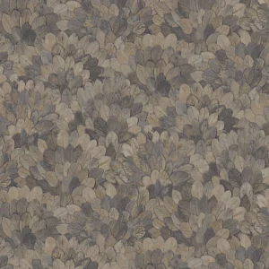 black-grey botanical wallpaper from casamance