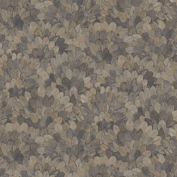 Feijoa Wallpaper - Orage by black-grey botanical wallpaper from casamance