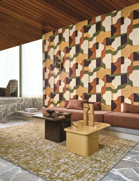 Modernismo Wallpaper - Blush / Vanille by Modernismo Wallpaper - Blush / Vanille from
